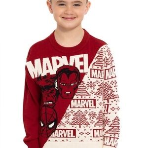 Boys Marvel Size 8 Crewneck Sweater Marvel